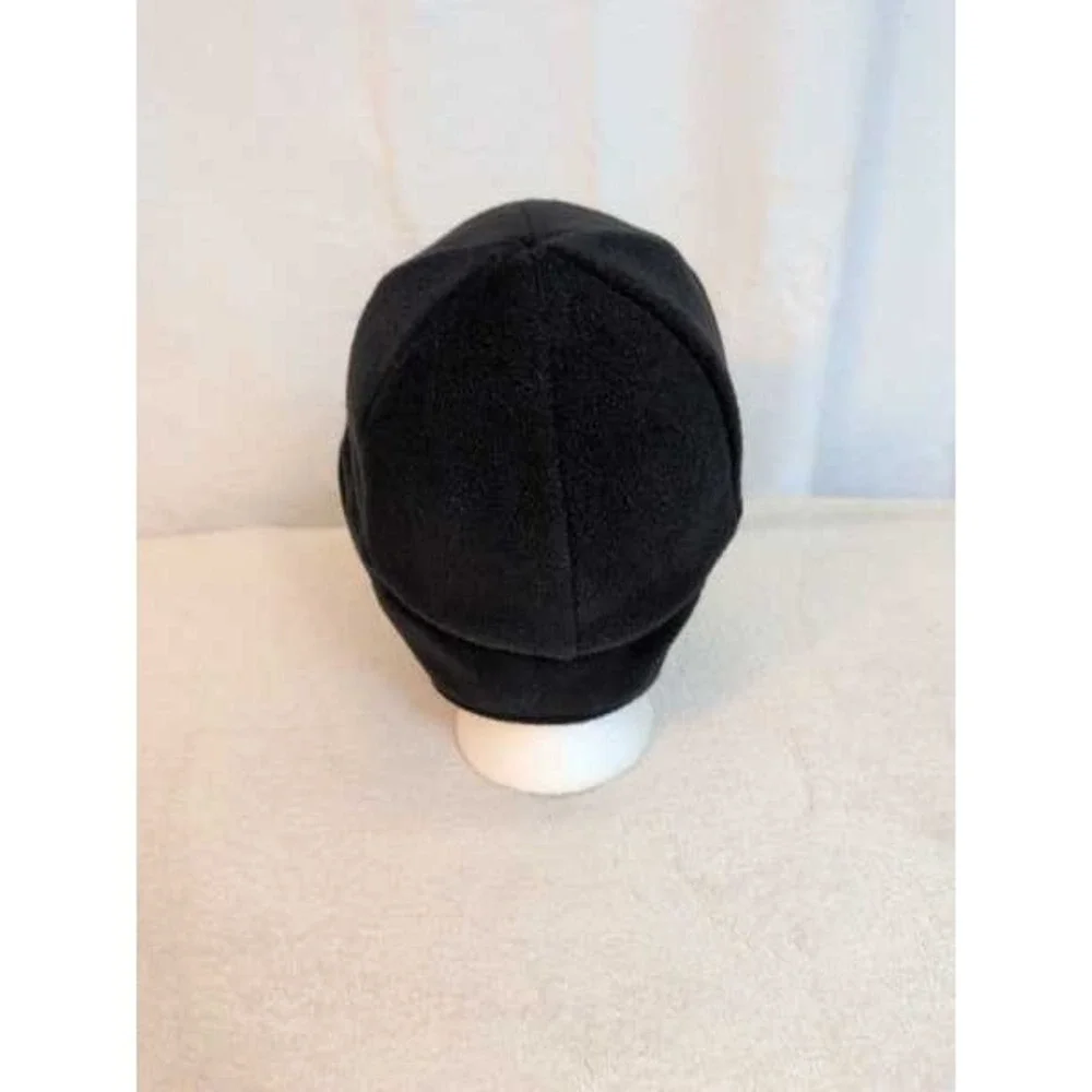 Black Fleece Trapper Hat Ear Flaps Baseball Cap Style Winter Warm Mens Hat